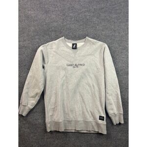 Saint Alfred Sweatshirt Mens Large Gray No.773 Embroidered Crewneck Fleece